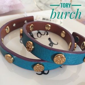 Tory Burch Leather Double-Wrap Bracelet